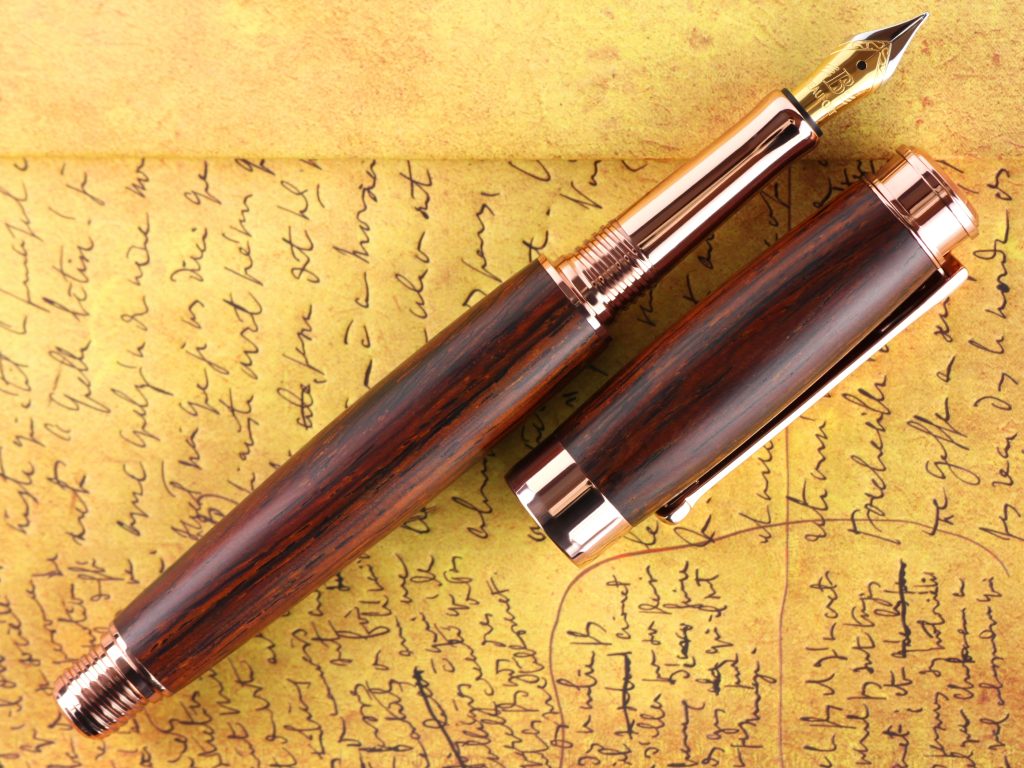 Rose Gold Cocobolo Fountain Pen 